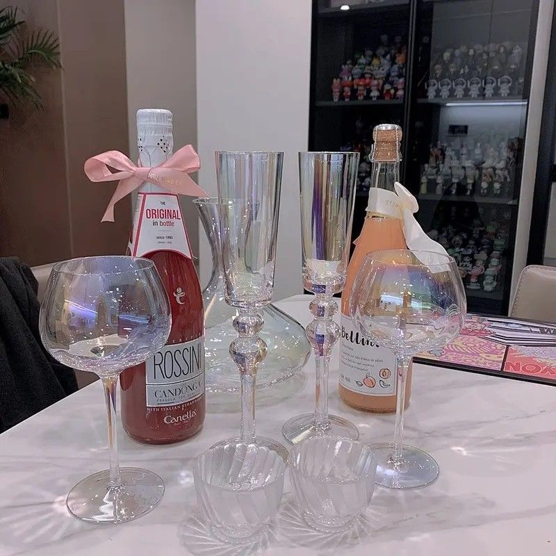 Amazon Hot Sale 100% Lead Free Classical Crystal Hand Blown Long Stem Red Wine Glass