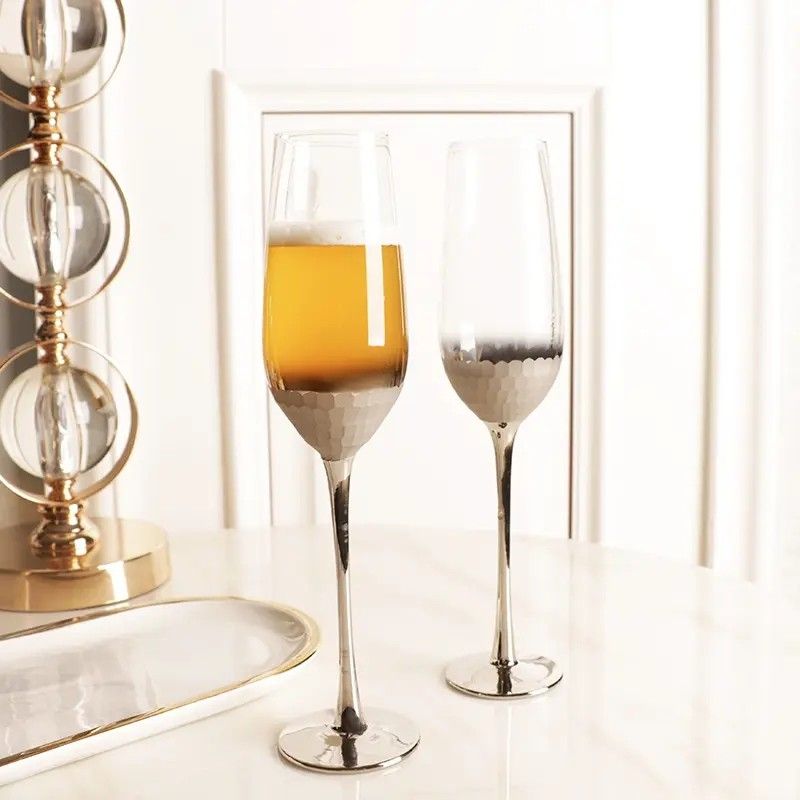 Amazon Hot Sale 100% Lead Free Classical Crystal Hand Blown Long Stem Red Wine Glass