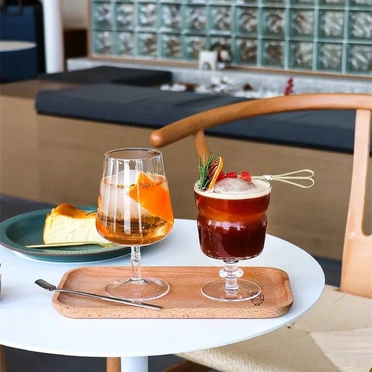 Amazon Hot Sale 100% Lead Free Classical Crystal Hand Blown Long Stem Red Wine Glass