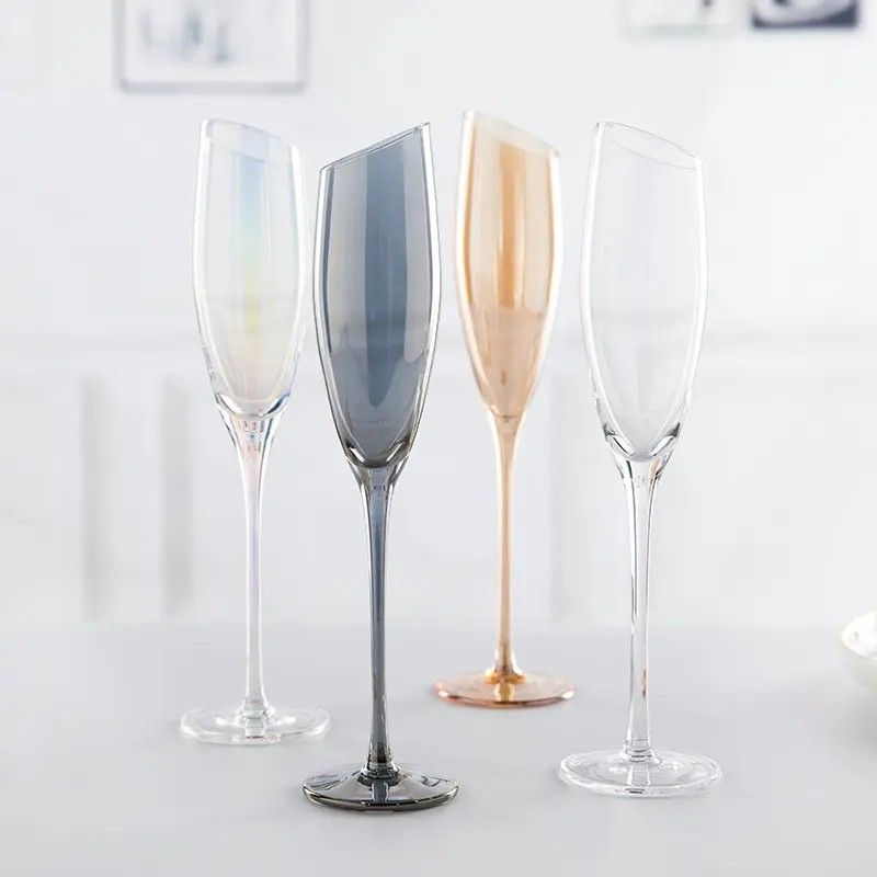 Amazon Hot Sale 100% Lead Free Classical Crystal Hand Blown Long Stem Red Wine Glass