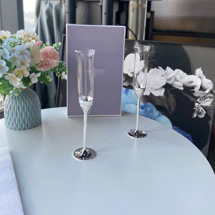 Amazon Hot Sale 100% Lead Free Classical Crystal Hand Blown Long Stem Red Wine Glass