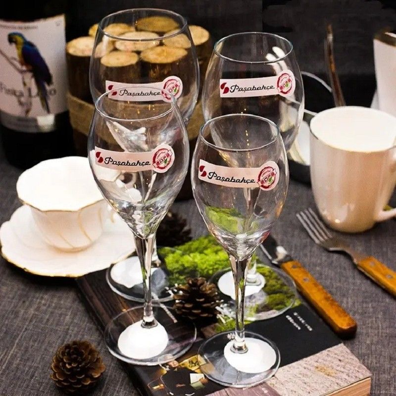 Amazon Hot Sale 100% Lead Free Classical Crystal Hand Blown Long Stem Red Wine Glass