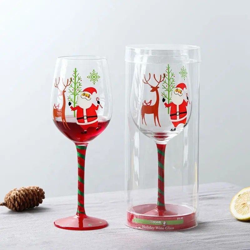 Amazon Hot Sale 100% Lead Free Classical Crystal Hand Blown Long Stem Red Wine Glass