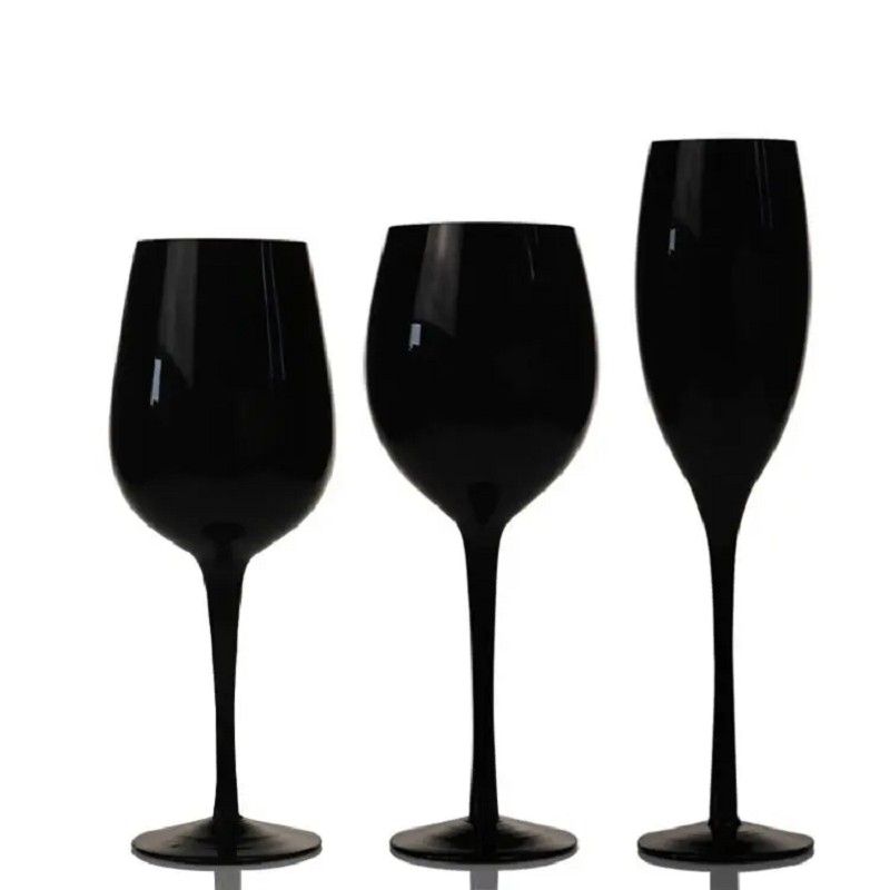 Amazon Hot Sale 100% Lead Free Classical Crystal Hand Blown Long Stem Red Wine Glass