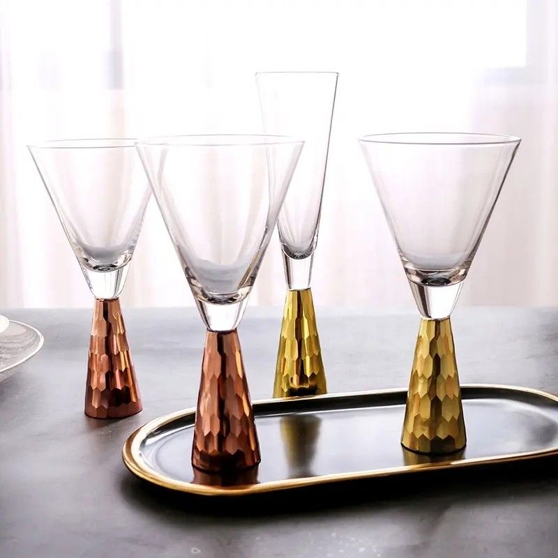 Amazon Hot Sale 100% Lead Free Classical Crystal Hand Blown Long Stem Red Wine Glass