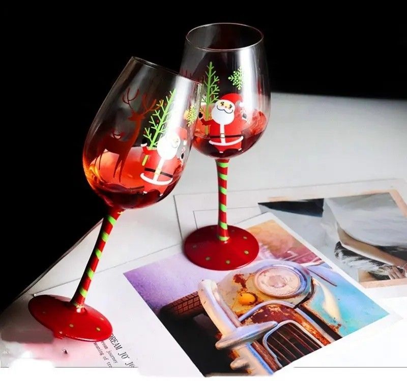 Amazon Hot Sale 100% Lead Free Classical Crystal Hand Blown Long Stem Red Wine Glass