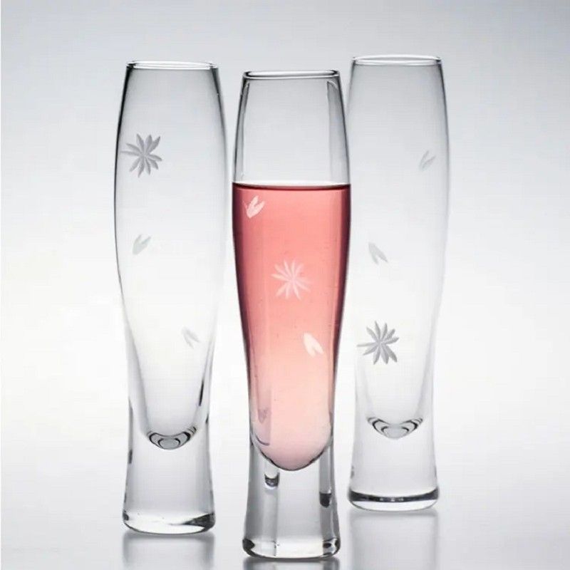 Amazon Hot Sale 100% Lead Free Classical Crystal Hand Blown Long Stem Red Wine Glass
