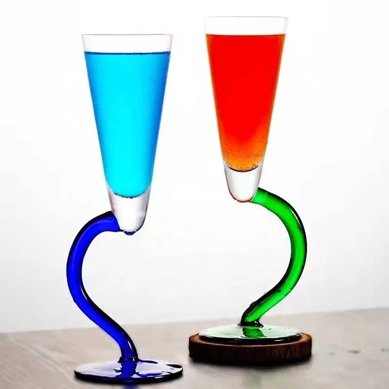 Amazon Hot Sale 100% Lead Free Classical Crystal Hand Blown Long Stem Red Wine Glass