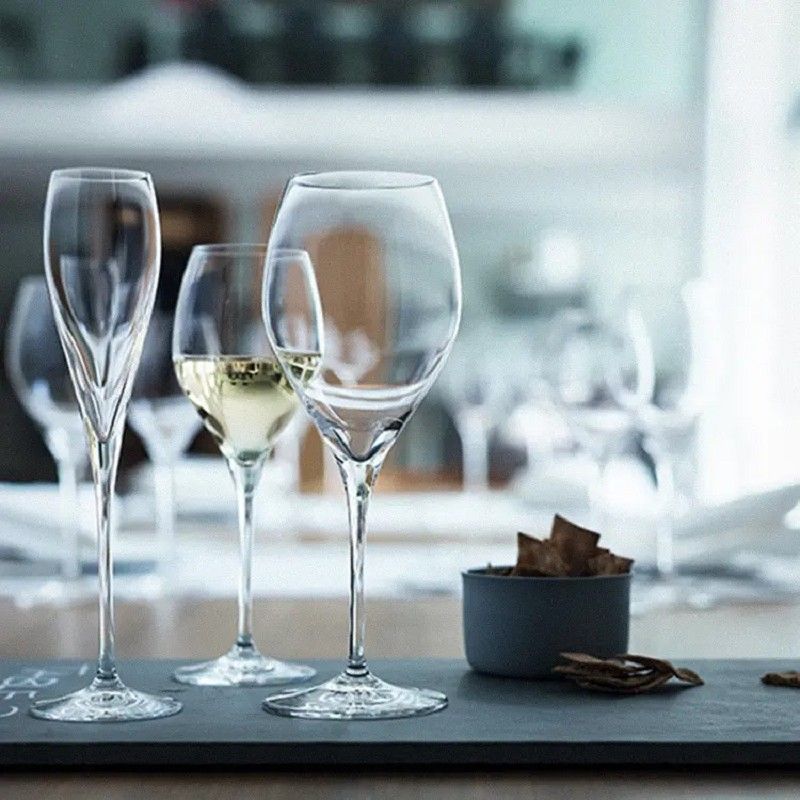 Amazon Hot Sale 100% Lead Free Classical Crystal Hand Blown Long Stem Red Wine Glass
