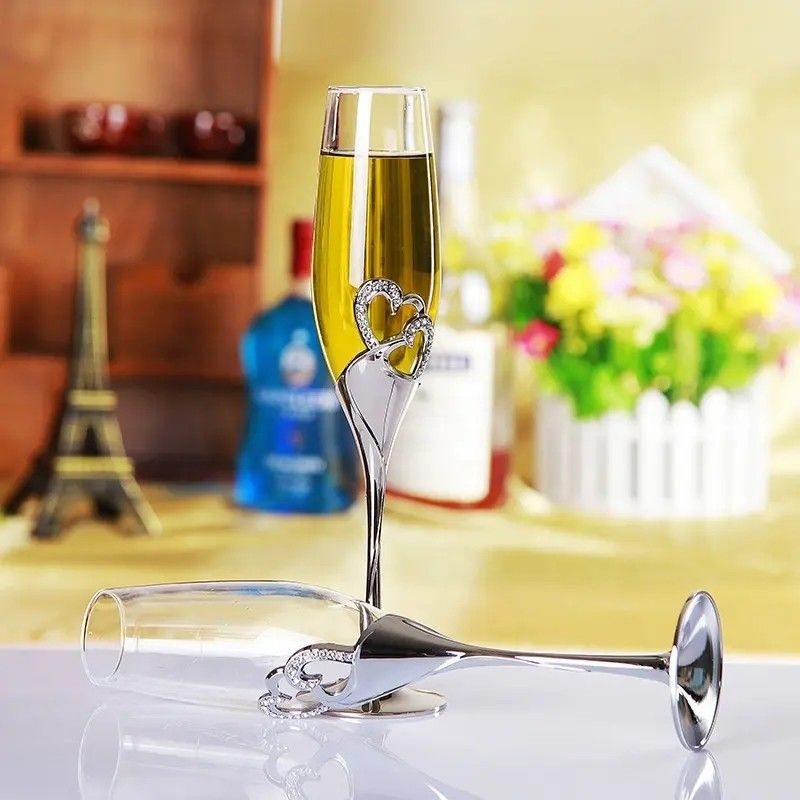 Amazon Hot Sale 100% Lead Free Classical Crystal Hand Blown Long Stem Red Wine Glass