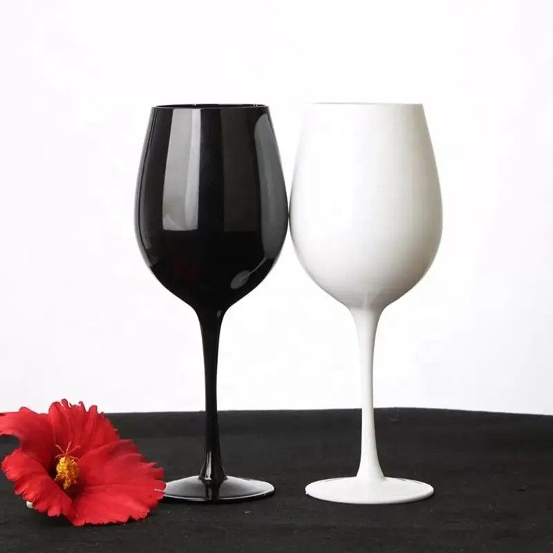 Amazon Hot Sale 100% Lead Free Classical Crystal Hand Blown Long Stem Red Wine Glass
