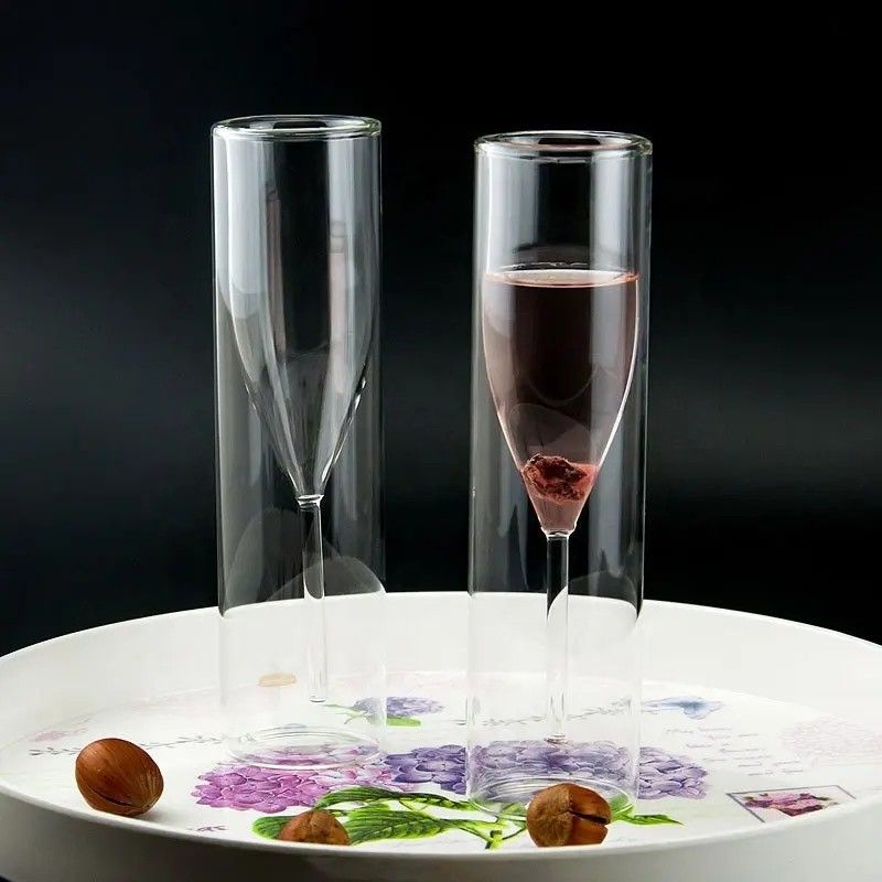 Amazon Hot Sale 100% Lead Free Classical Crystal Hand Blown Long Stem Red Wine Glass