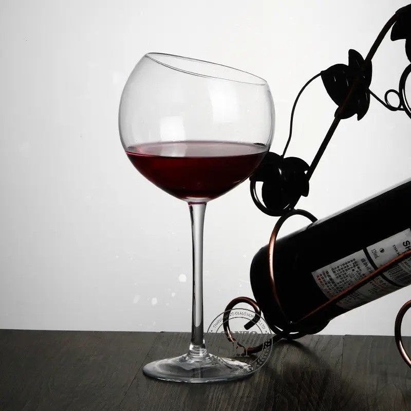 Amazon Hot Sale 100% Lead Free Classical Crystal Hand Blown Long Stem Red Wine Glass