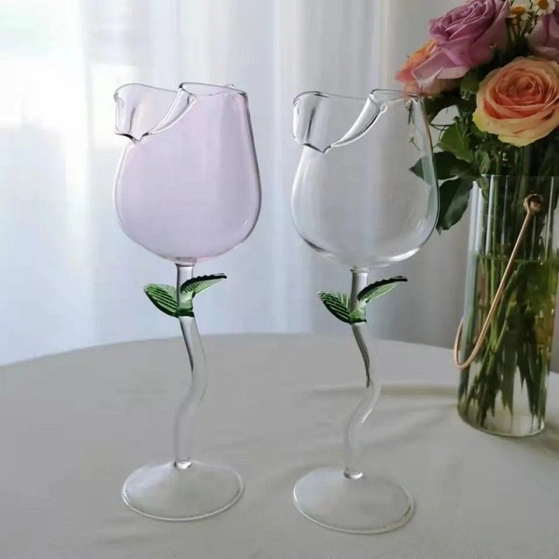 Amazon Hot Sale 100% Lead Free Classical Crystal Hand Blown Long Stem Red Wine Glass