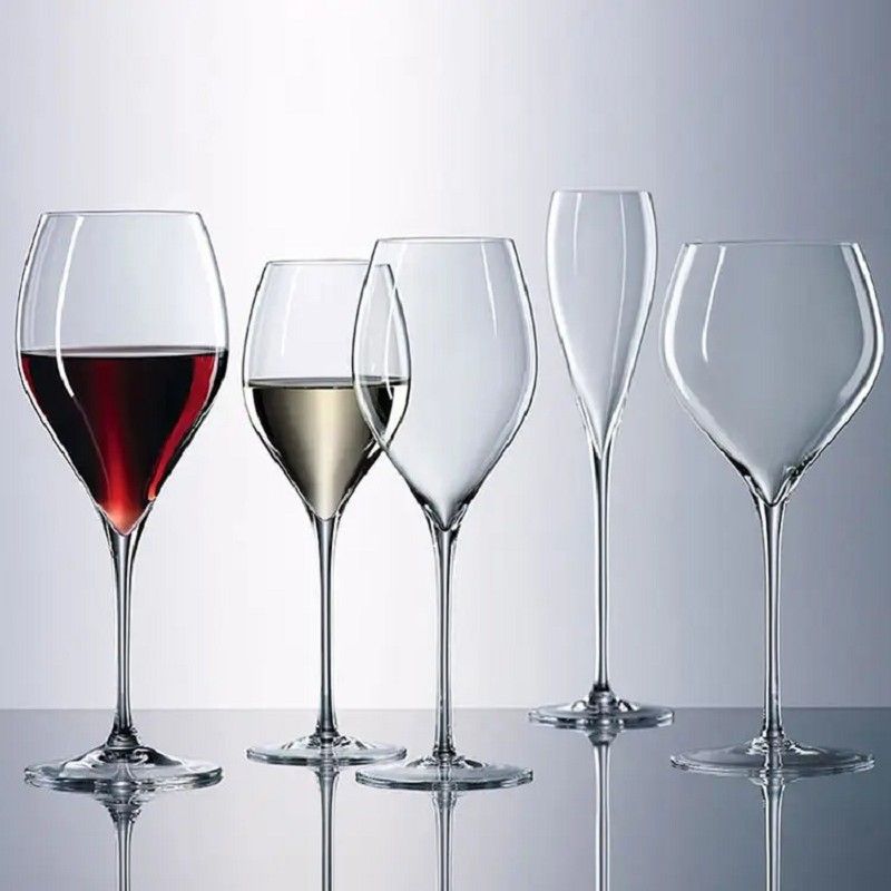 Amazon Hot Sale 100% Lead Free Classical Crystal Hand Blown Long Stem Red Wine Glass