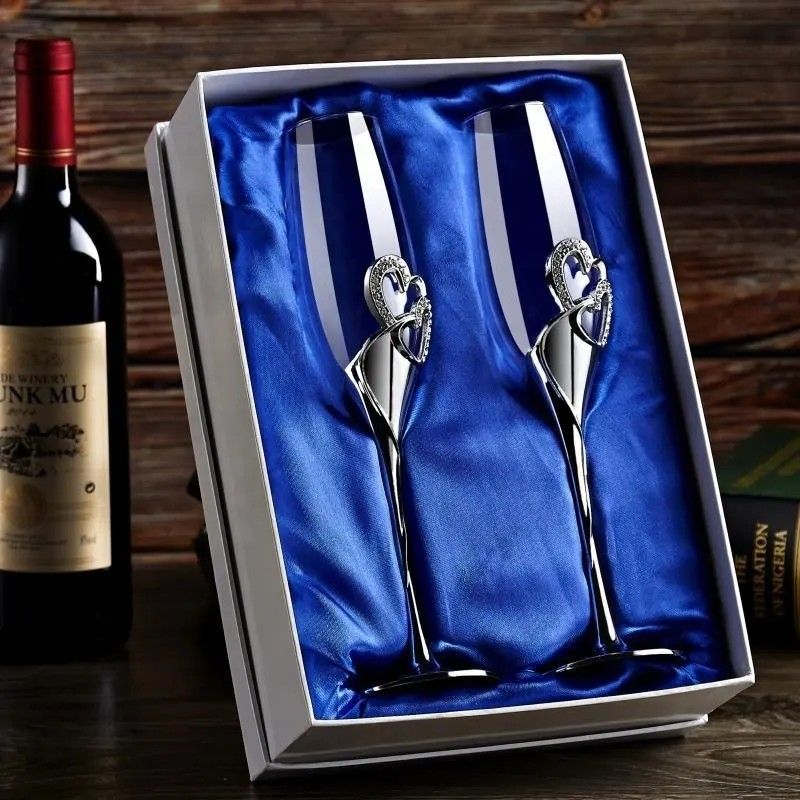 Amazon Hot Sale 100% Lead Free Classical Crystal Hand Blown Long Stem Red Wine Glass