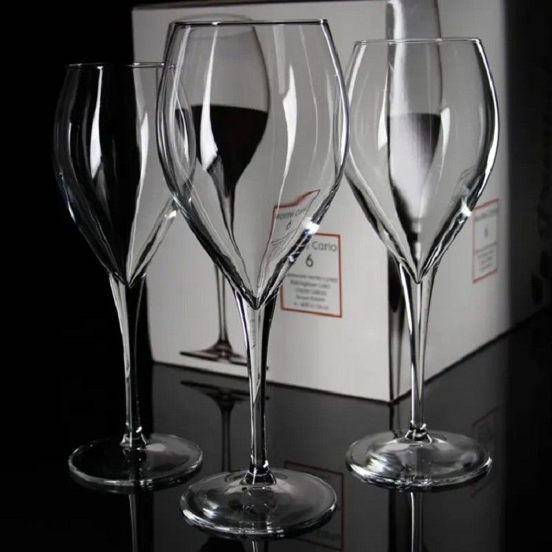 Amazon Hot Sale 100% Lead Free Classical Crystal Hand Blown Long Stem Red Wine Glass