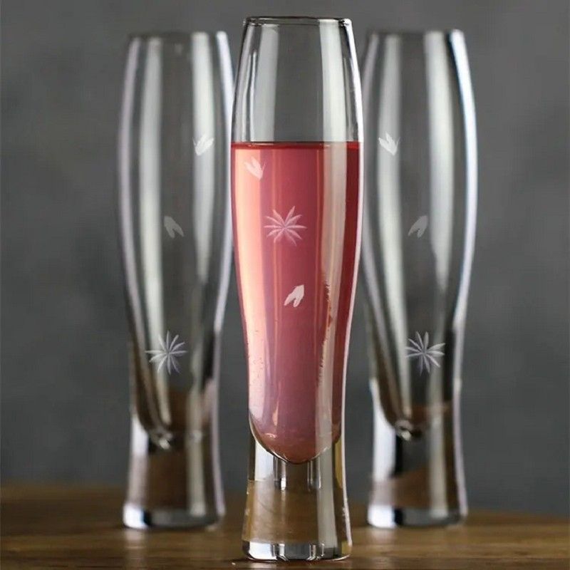 Amazon Hot Sale 100% Lead Free Classical Crystal Hand Blown Long Stem Red Wine Glass