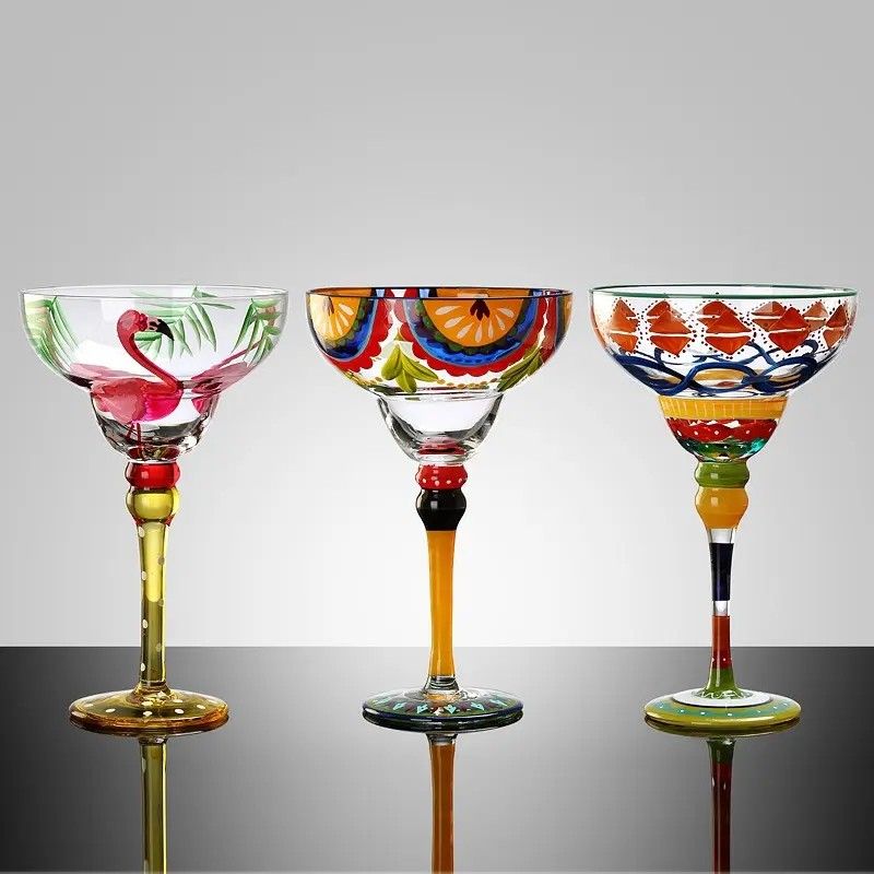 Amazon Hot Sale 100% Lead Free Classical Crystal Hand Blown Long Stem Red Wine Glass