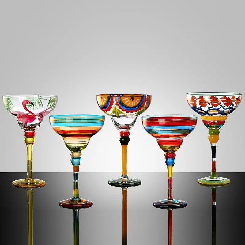 Amazon Hot Sale 100% Lead Free Classical Crystal Hand Blown Long Stem Red Wine Glass