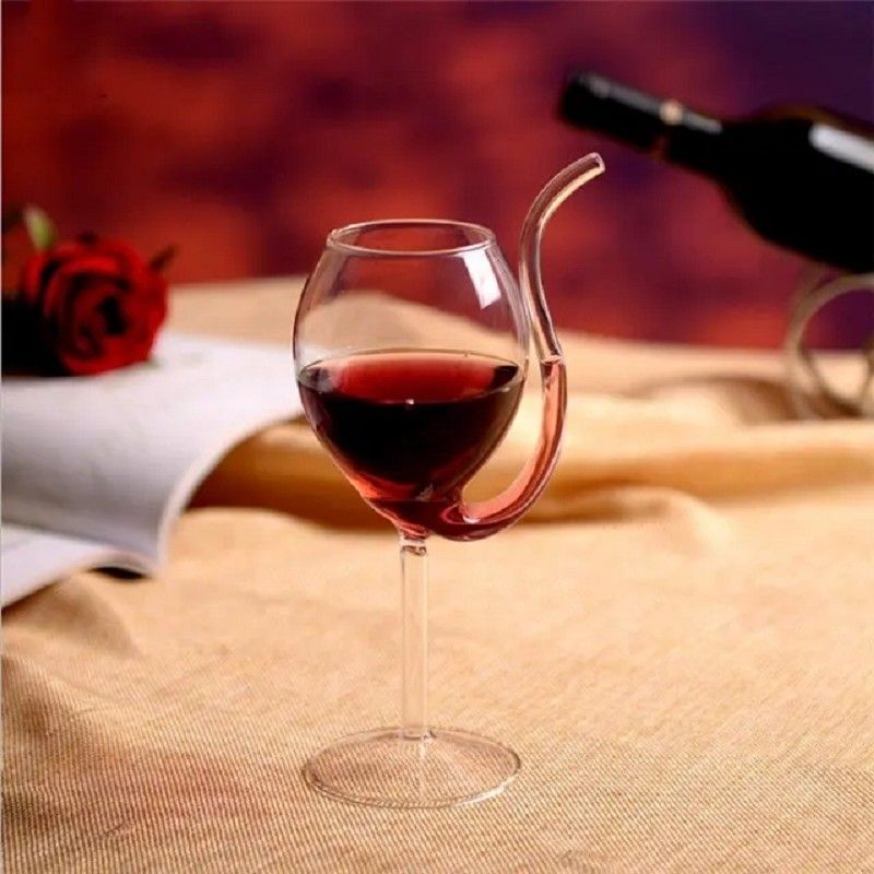 Amazon Hot Sale 100% Lead Free Classical Crystal Hand Blown Long Stem Red Wine Glass