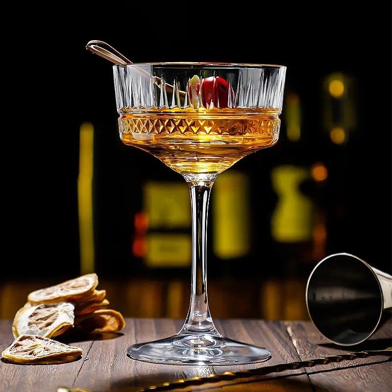 Amazon Hot Sale 100% Lead Free Classical Crystal Hand Blown Long Stem Red Wine Glass