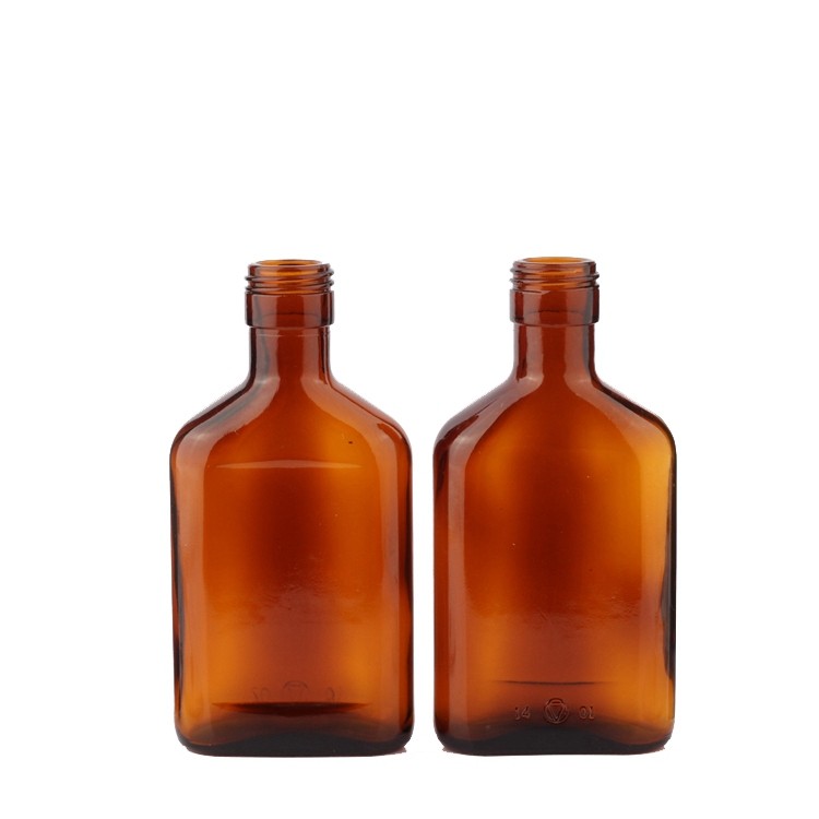 150ml Glass Drinkware Type flat glass liquor bottles, High Quality