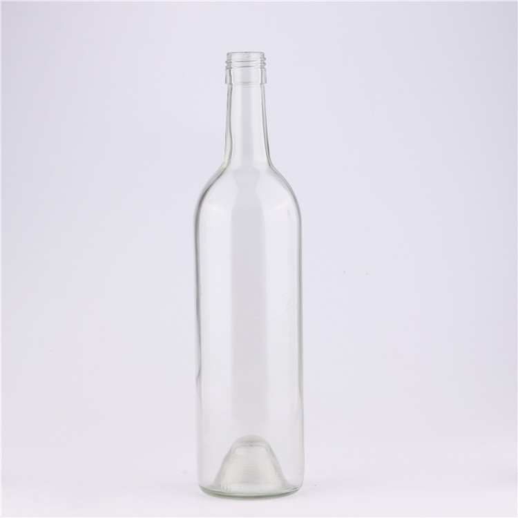 Clear Glass Red Wine Bottle Empty Wine Bottle With Cork