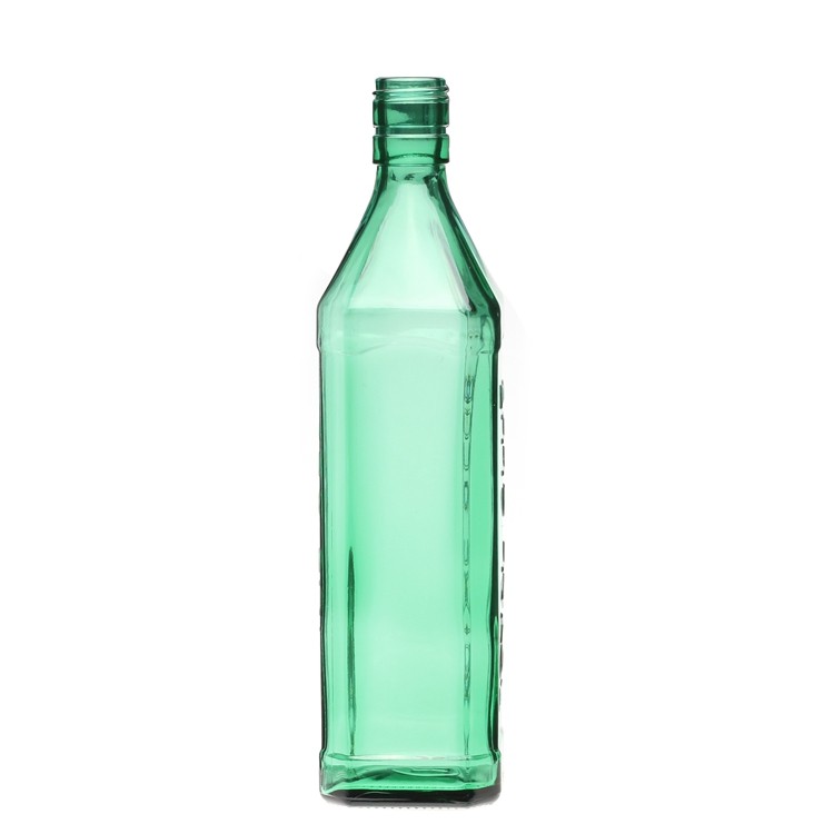 Hot Wholesale Green Color Glass Wine Bottle brandy whisky