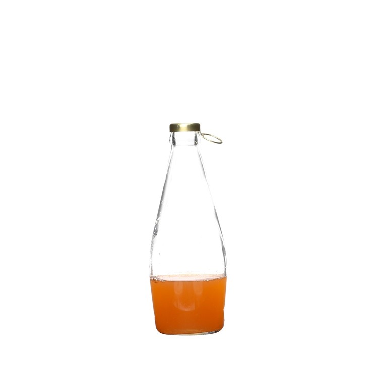 300ml Crown Cap High quality clear Customizable Beverage Glass Bottle 