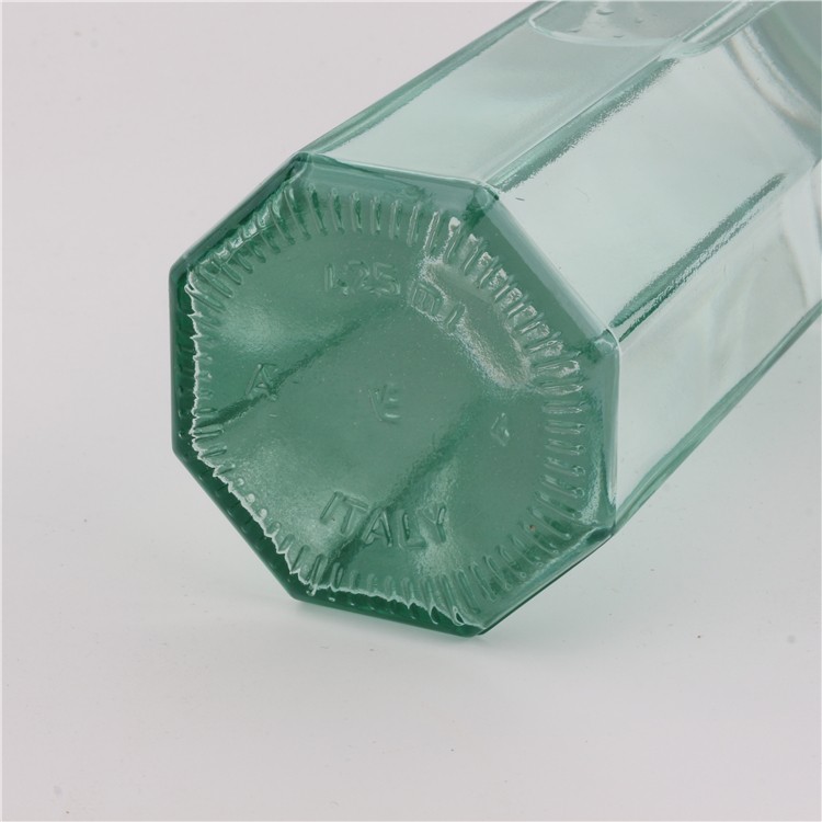 Clear Octagon Shape Glass Jar for Food Packing Jar with Metal Twist Off Cap