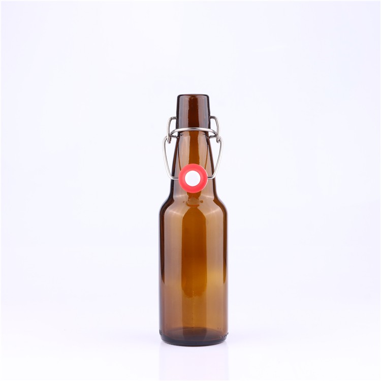 Download Wholesale 330 ml 11 oz Amber Bottle Glass for Beer with Swing Top, High Quality 330ml beer glass ...