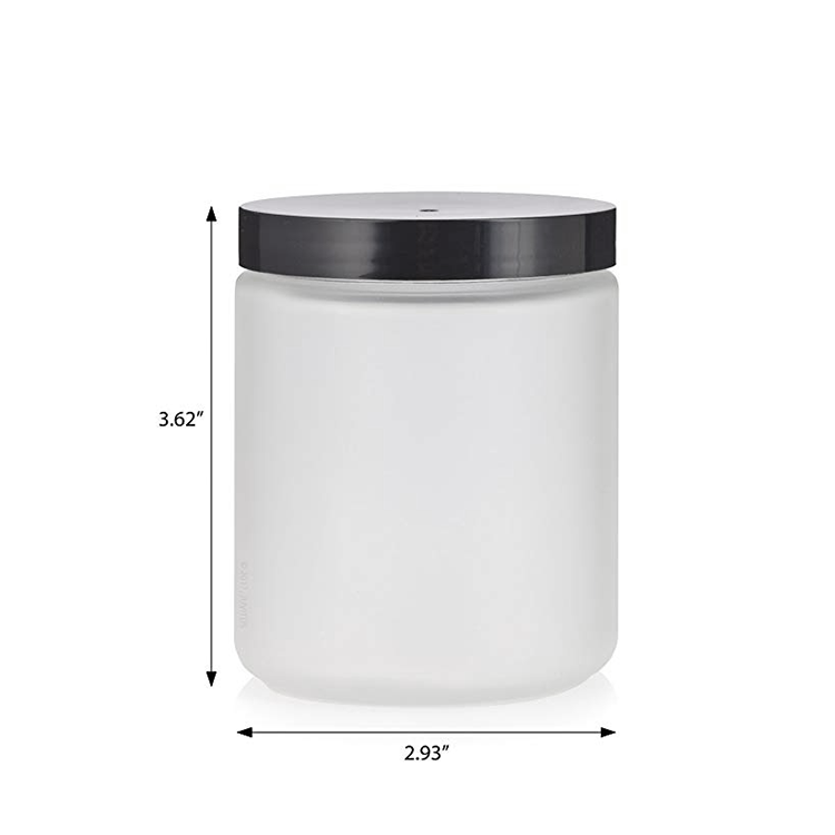 8 Oz Ounce 250ml Jar Frosted Airless Empty Beauty Glass
