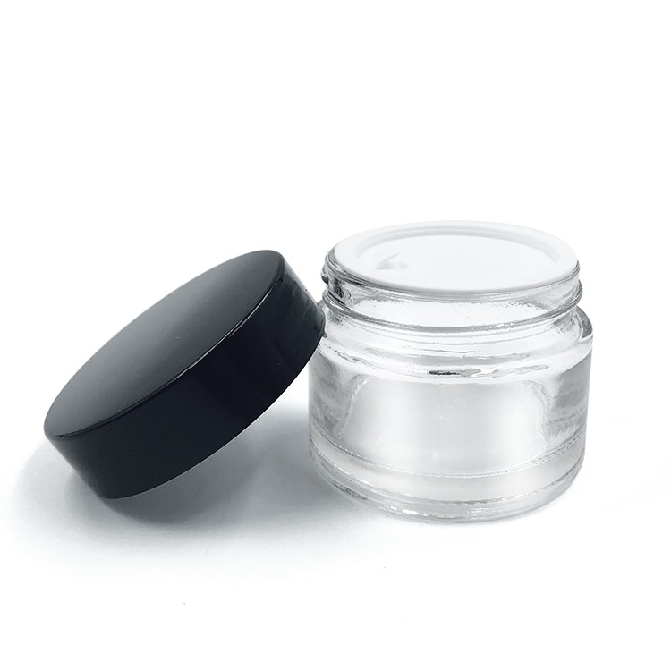 50 Ml Clear Cosmetic Glass Jar For Face Cream High Quality Cosmetic Jars 50ml Cream Jar