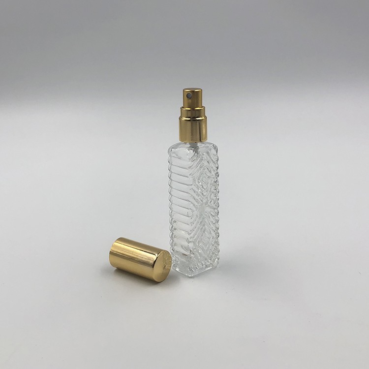 13ml Empty transparent small small perfume tester bottle with golden ...