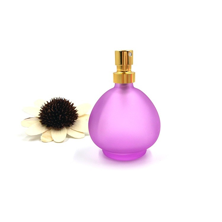 Travel size 50ml round vintage perfume bottle glass with customized logo 