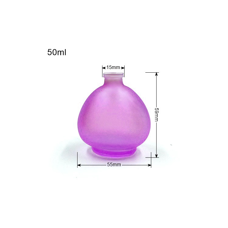 Travel size 50ml round vintage perfume bottle glass with customized logo 