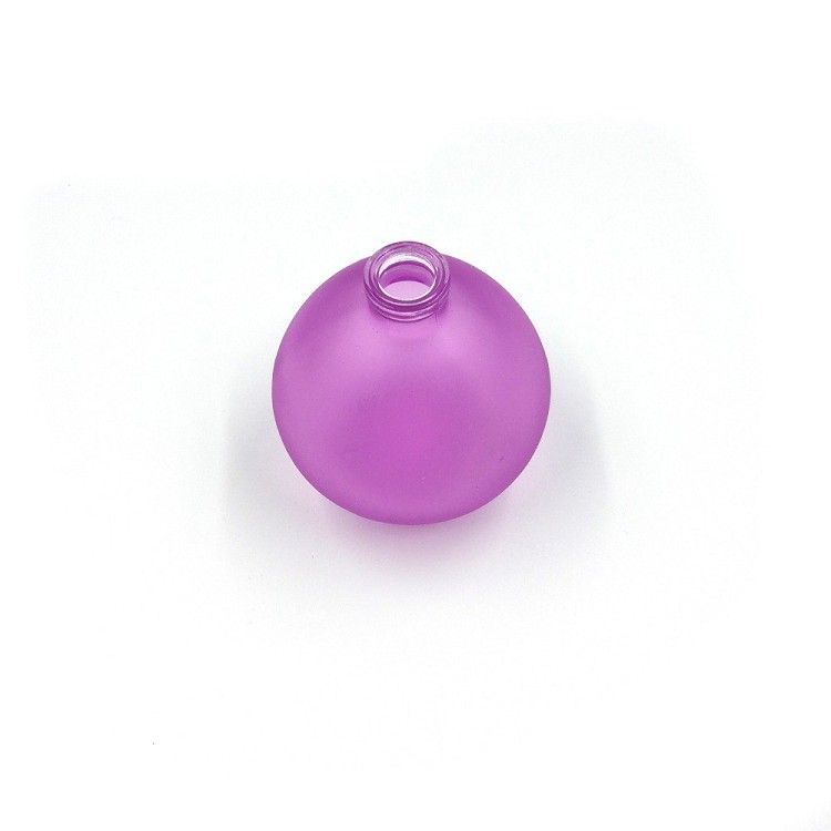 Travel size 50ml round vintage perfume bottle glass with customized logo 