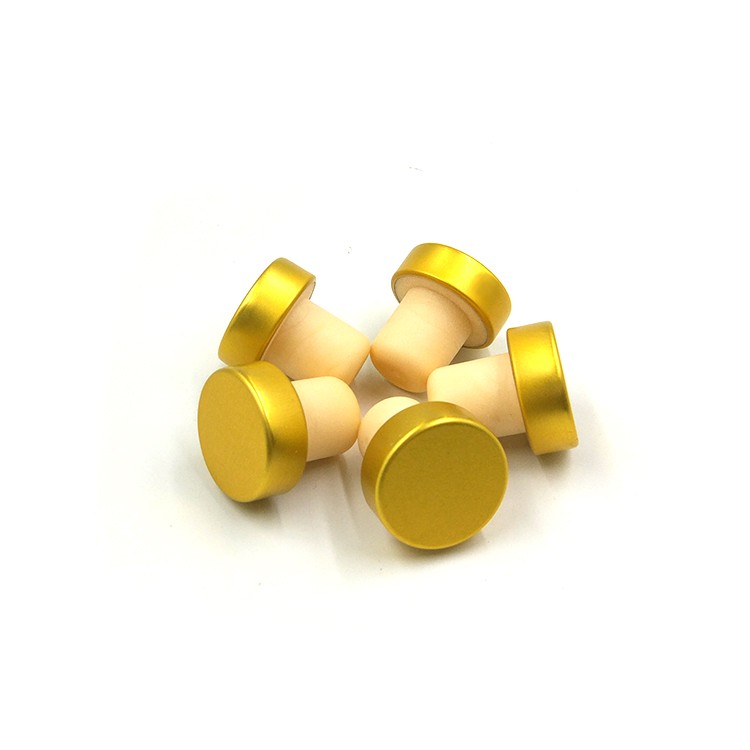 Colored T shape wine corks Polymer cap for liquor beverage bottle 