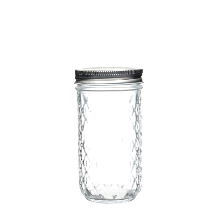 Fancy 100ml 4 8 12 16 oz storage mason jar with screw lid