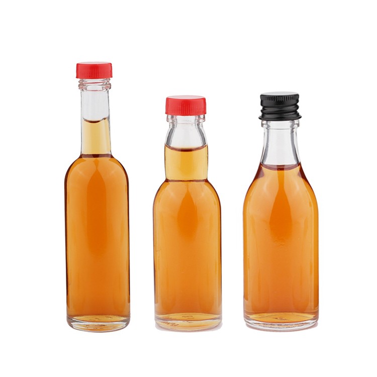 50ml Miniature round shape empty mini glass wine bottles for whisky liquor alcohol spirits 