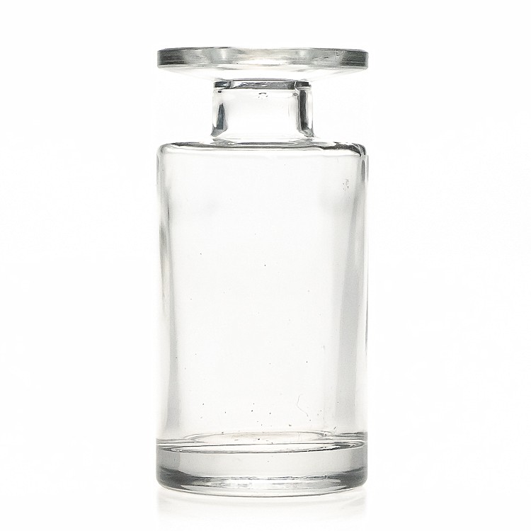 Home Decorative Tabletop Crystal Vase Type 160 ml Empty Clear Round Reed Diffuser Glass Bottle for Aroma 