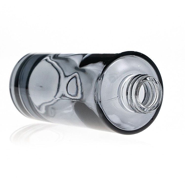 Home Decorative 150ml Round Shaped Gray Color Crystal reed diffuser bottle glass with Aluminum Cap 