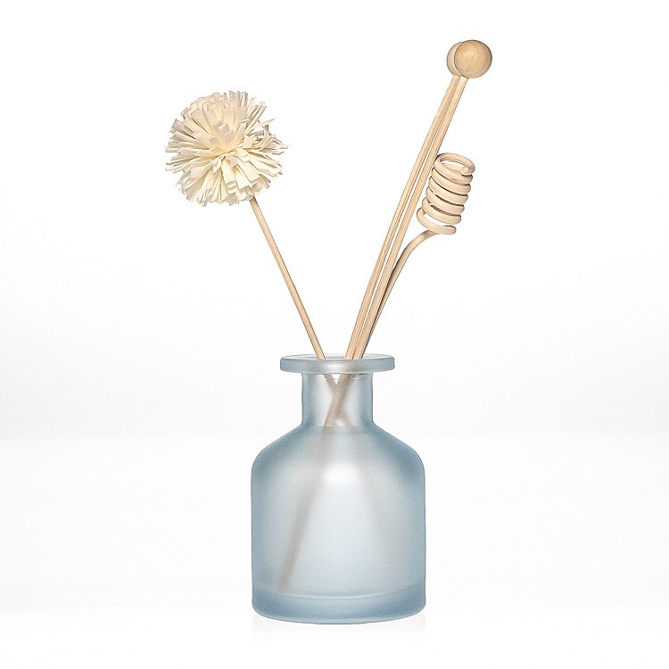 Download Wholesale 150ml Round Empty Frosted Vase Colorful Glass Reed Diffuser Bottle, High Quality ...