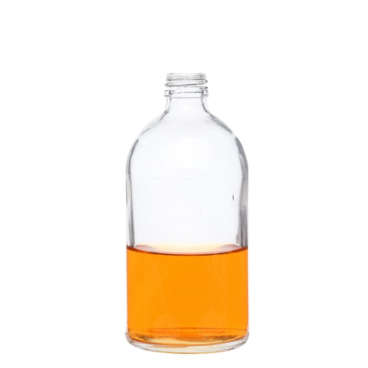Whosale Boston Clear 16oz Glass Bottles for Drinking, High Quality