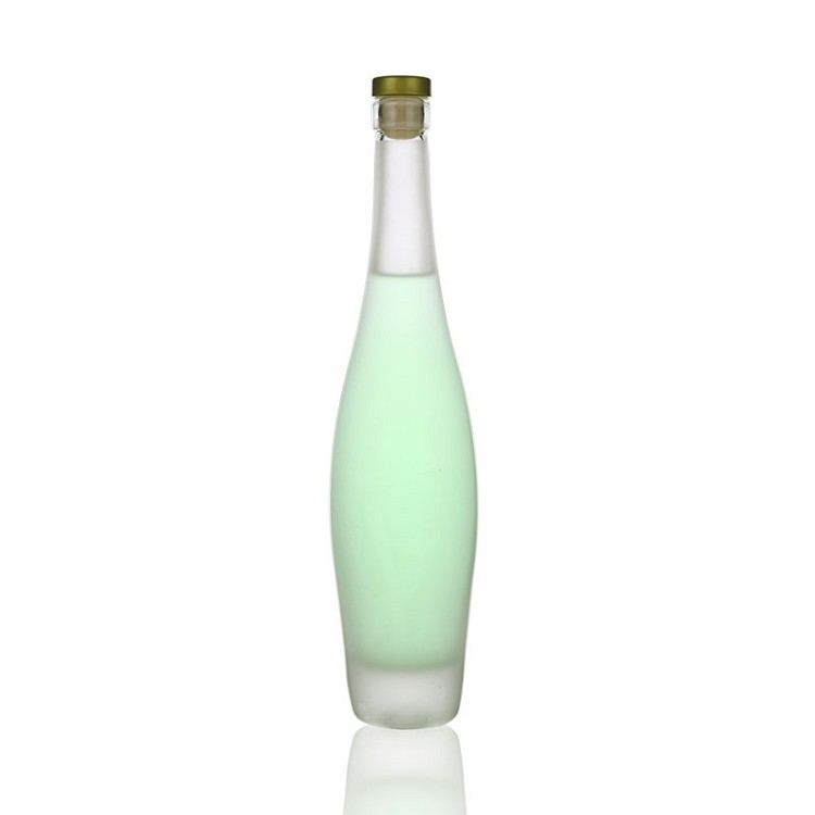 Eco friendly 550ml empty clear glass beverage juice wine bottle 