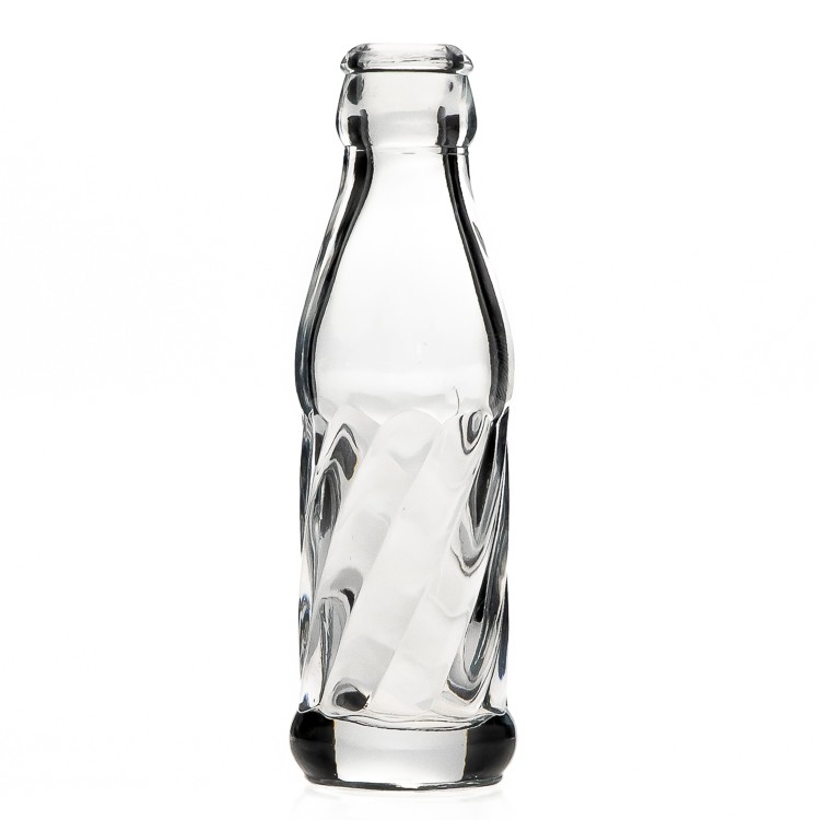 40ml Round Mini Soft Soda Water Glass Drinking Bottles , Clear Empty