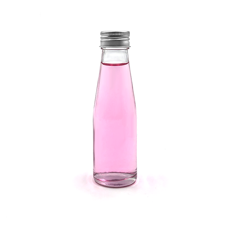 Empty drink bottle small mini 100ml clear glass juice bottle