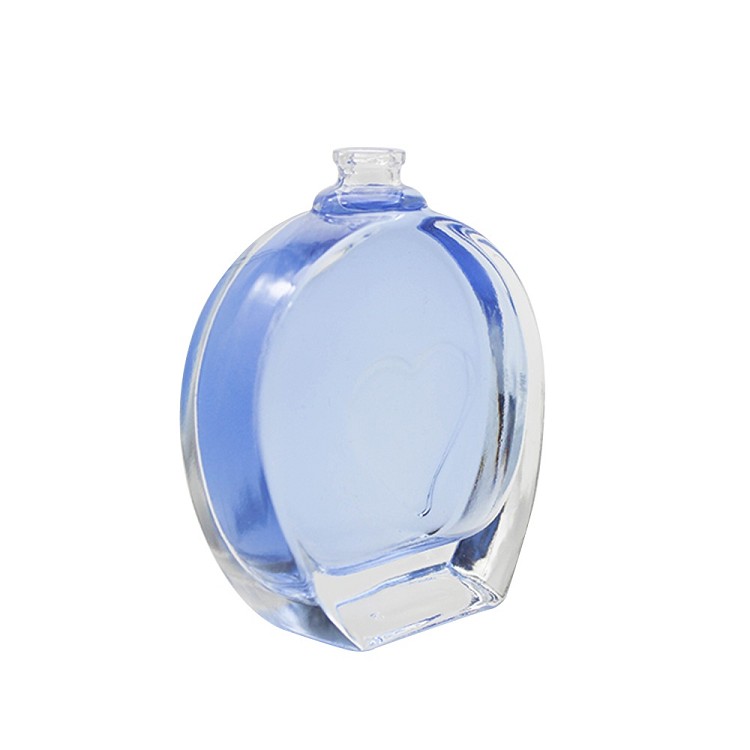 luxury 90ml oval shaped beauty glass perfume bottle