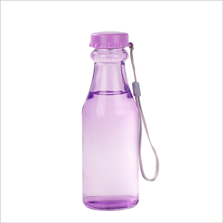 250ml Cute Design Glass Water Bottles, High Quality Glass Water